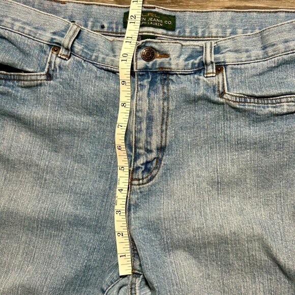 Lauren Ralph Lauren SZ 14 LRL High Rise Capri Jeans Light Wash Y2K Cropped - Picture 5 of 9